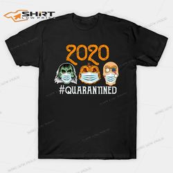 quarantined halloween face mask t-shirt