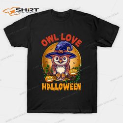 owl love halloween t-shirt