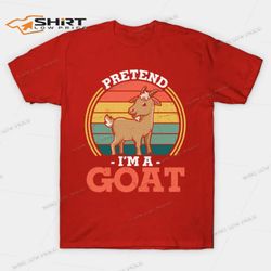 pretend im a goat pumpkin vintage halloween t-shirt