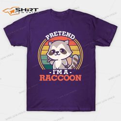 pretend im a raccoon pumpkin vintage halloween t-shirt