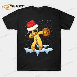 gingerbread santa hat basketball merry christmas 2023 t-shirt
