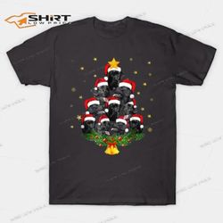 black labrador dog tree santa hat merry christmas 2023 t-shirt