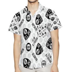 brooklyn nets4 3d all over print summer beach hawaiian shirt with pocket