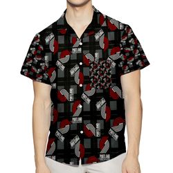 portland trail blazers1 3d all over print summer beach hawaiian shirt with pocket