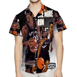 san antonio spurs one more run 3d all over print summer beach hawaiian shirt with pocket