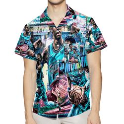 memphis grizzlies ja morant 3d all over print summer beach hawaiian shirt with pocket