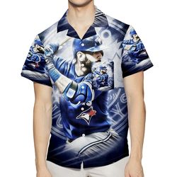 toronto blue jays jose bautista2 3d all over print summer beach hawaiian shirt with pocket