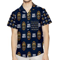 denver nuggets1 3d all over print summer beach hawaiian shirt with pocket