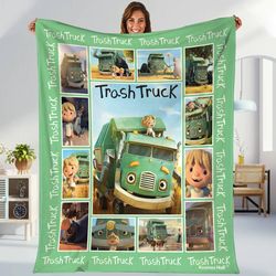 trash truck fleece blanket trash truck blanket trash truck birthday gi