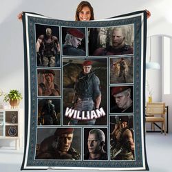 resident evil 4 blanket  leon kennedy albert wesker jack krauser fleec