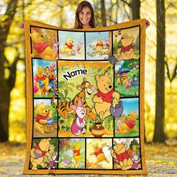 winnie the pooh fleece blanket  winnie the pooh blanket  pooh birthday