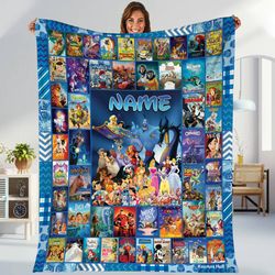 personalized disneyland movies blanket  mickey and friends fleece blan