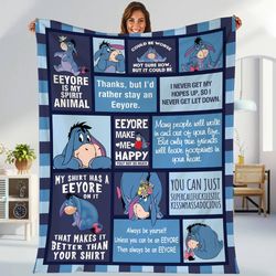 eeyore blanket  winnie the pooh eeyore fleece blanket  pooh bear throw