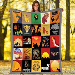 lion king fleece blanket  lion king simba mufasa nala throw blanket fo