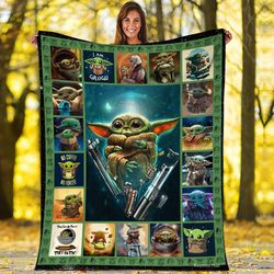 baby yoda blanket baby yoda fleece blanket starwars mando blanket the