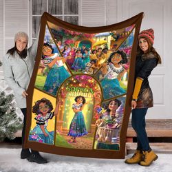 personalized disney encanto blanket, encanto movie birthday gift blank