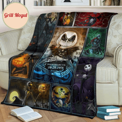 the nightmare jack skellington fleece blanket for bedding decor