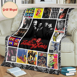 the rolling stones fleece blanket music fan gift idea