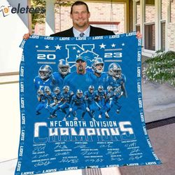 2023 nfc north division champs lions blanket