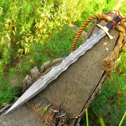 custom hand forged damascus steel viking sword, best quality, battle ready sword, gift for him, wedding gift for husband