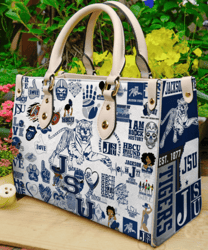 jackson state tigers leather handbag