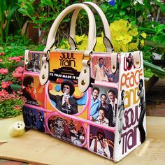 soul train women leather hand bag