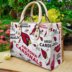 arizona cardinals love women leather hand bag