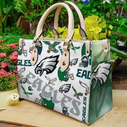 Philadelphia eagles love women leather hand bag