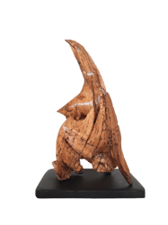 " flame of hope" abstract sculpture. wood sculpture 12.59/7.48/5.90