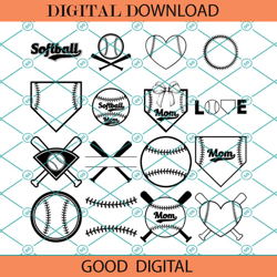 softball monogram frames svg, softball svg bundle, sport svg ,nfl svg,super bowl svg,football svg, nfl bundle, nfl footb