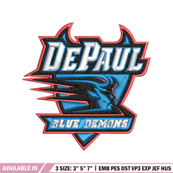 depaul blue demons embroidery design, depaul blue demons embroidery, logo sport embroidery-sydneywasden