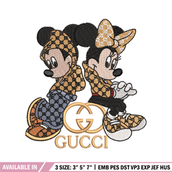 gucci couple embroidery design, mickey embroidery, embroidery shirt, embroidery file, anime design, digital download