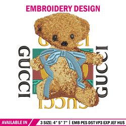 gucci x bear embroidery design, gucci embroidery, embroidery file, anime embroidery, anime shirt, digital download