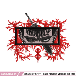 guts eyes embroidery design, berserk embroidery, anime design, embroidery shirt