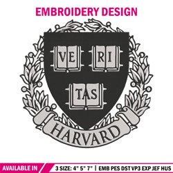 harvard university logo embroidery design, ncaa embroidery, sport embroidery, embroidery design, logo sport embroidery