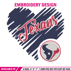 heart houston texans embroidery design, houston texans embroidery, nfl embroidery, sport embroidery, embroidery design