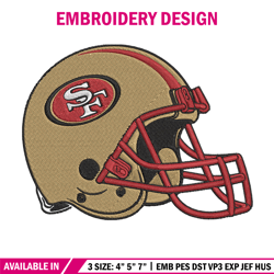 helmet san francisco 49ers embroidery design, 49ers embroidery, nfl embroidery, sport embroidery, embroidery design