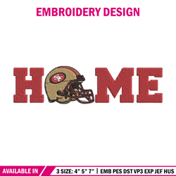 home san francisco 49ers embroidery design, 49ers embroidery, nfl embroidery, sport embroidery, embroidery design