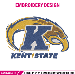 kent state logo embroidery design, ncaa embroidery, sport embroidery,logo sport embroidery,embroidery design