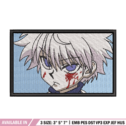 killua embroidery design, hunter x hunter embroidery, anime design, embroidery shirt