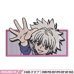 killua nike embroidery design, hunter x hunter embroidery, nike design, logo shirt, anime shirt, digital download