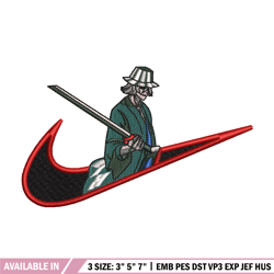 kisuke swoosh embroidery design, bleach embroidery, nike design, embroidery shirt