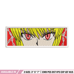 kurapika embroidery design, hxh embroidery, anime design, embroidery shirt