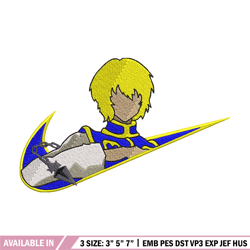 kurapika nike embroidery design, hunter x hunter embroidery, nike design, anime design, anime shirt, digital download