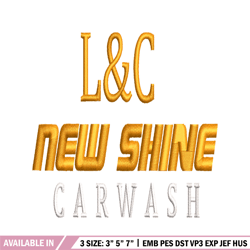 l&c new shine embroidery design, l&c new shine embroidery, logo design, embroidery file, logo shirt, digital download