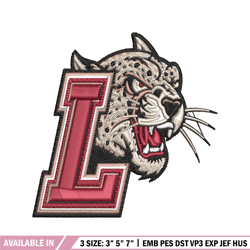 lafayette leopards embroidery design, lafayette leopards embroidery, logo sport, sport embroidery, ncaa embroidery