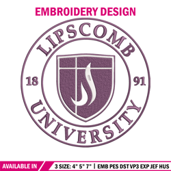 lipscomb university logo embroidery design, ncaa embroidery, embroidery design,logo sport embroidery, sport embroidery