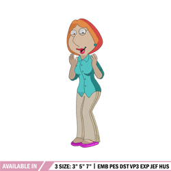 lois griffin embroidery design, family guy embroidery, embroidery file, embroidery shirt, emb design, digital download