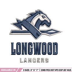 longwood lancers embroidery design, longwood lancers embroidery, logo sport embroidery, ncaa embroidery