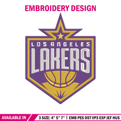 los angeles lakers logo embroidery design, nba embroidery,sport embroidery, embroidery design, logo sport embroidery